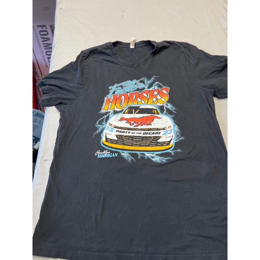 Bella Canvas Faster Horses Festival T-Shirt Mens 2XL Black Party of the Decade
